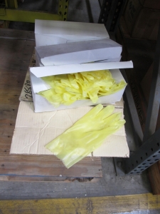 LOT TO INCLUDE: SHOE COVERS, HEARING PROTECTION, COVERALLS, WRIST REST, PRINTED CIRCUIT BOARDS. LOADING & HANDLING FEE $15-4173